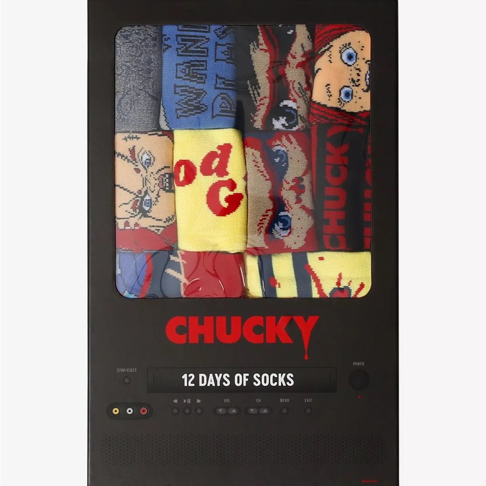 Chucky Advent Calendar Socks Gift‎ Set Horror Hot Topic Child’s Play Halloween